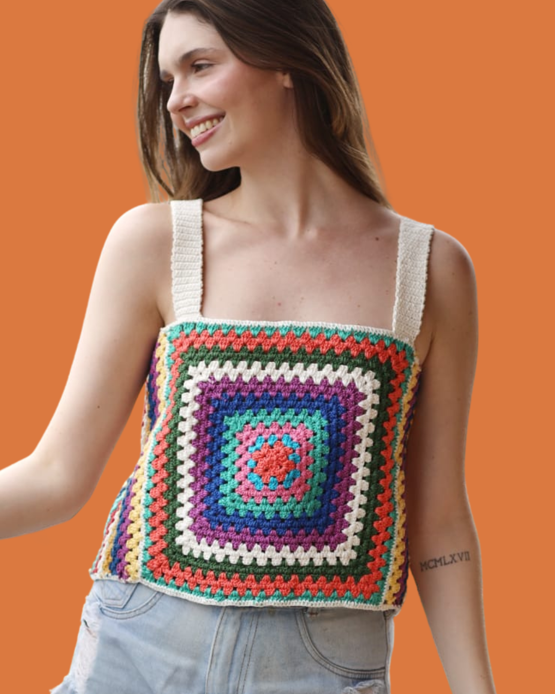 Top Cropped - Crochet com a Paty